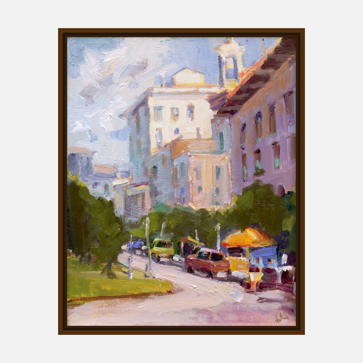 Midday Downtown Enhanced Canvas Print