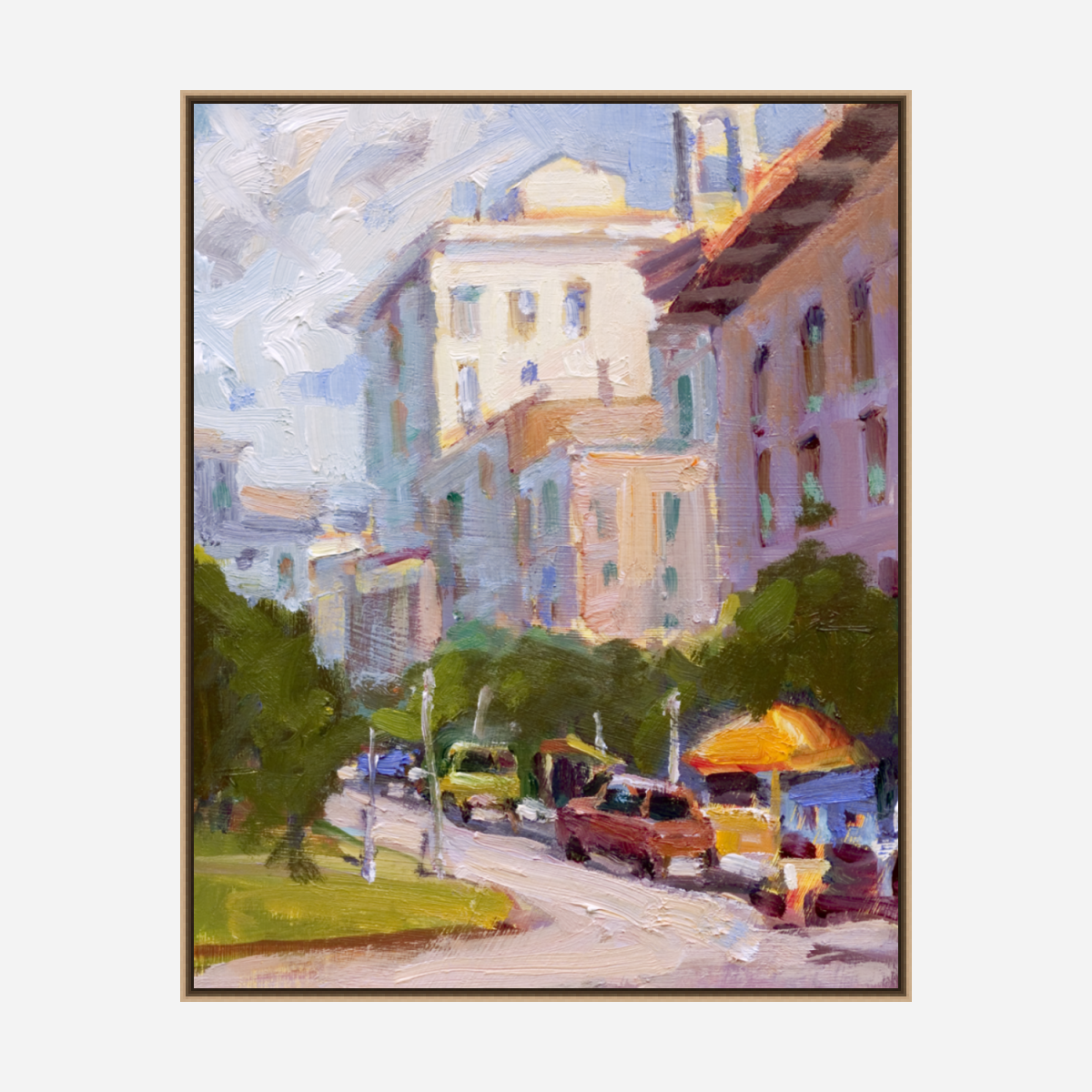 Midday Downtown Enhanced Canvas Print