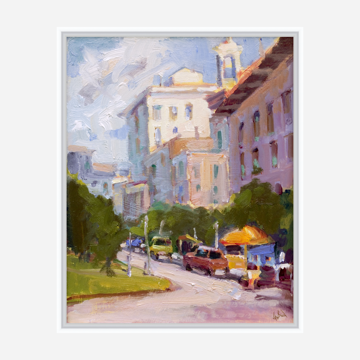 Midday Downtown Enhanced Canvas Print