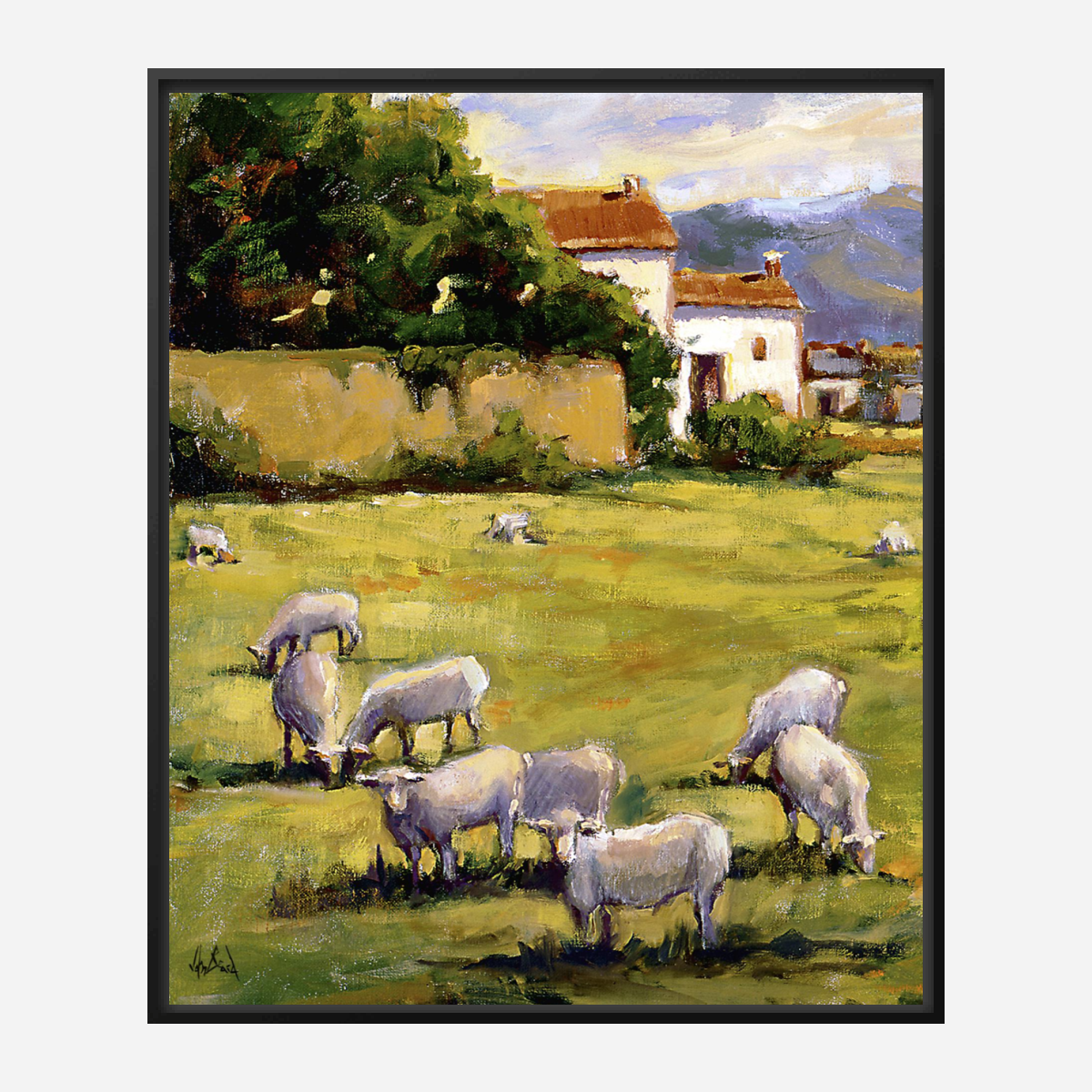 Midday Graze Artist Enhanced Canvas Print