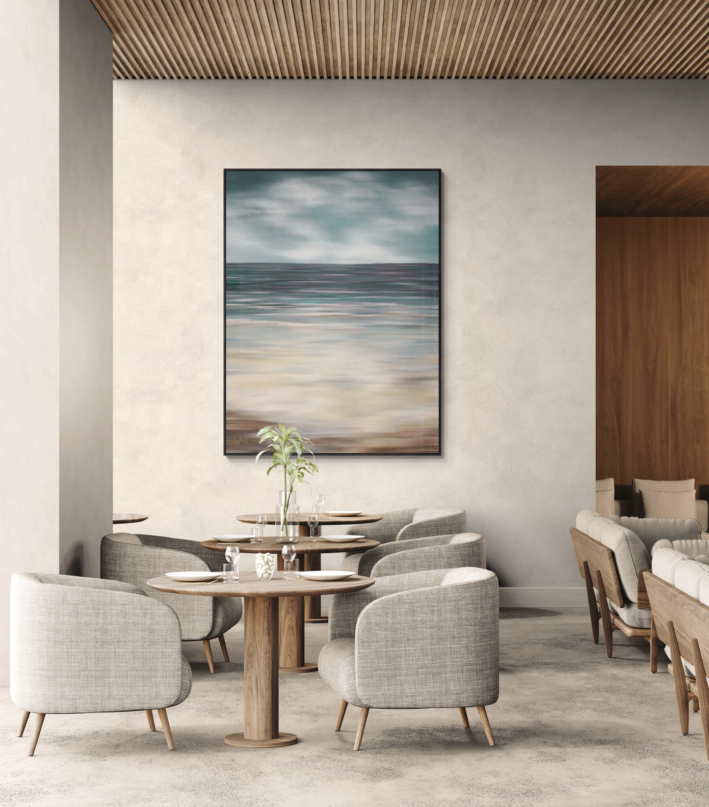 Ocean's Embrace Artist Enhanced Canvas Print