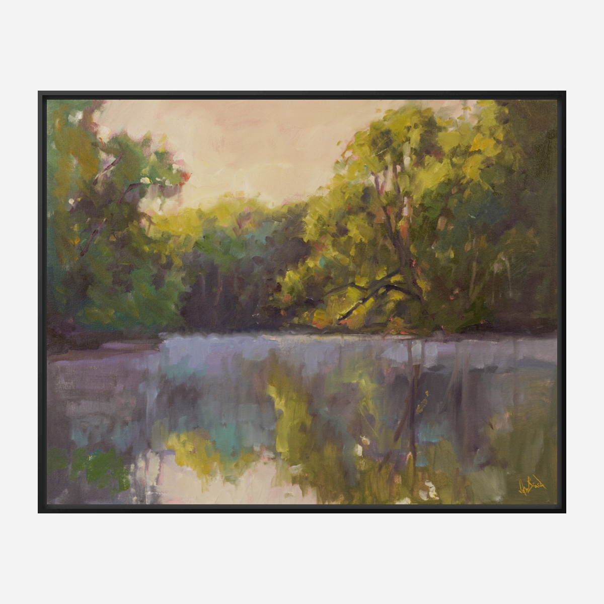 Morning on the Creek Artist Enhanced Canvas Print