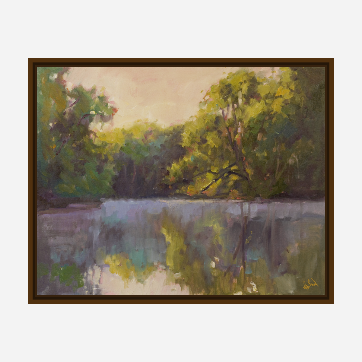 Morning on the Creek Artist Enhanced Canvas Print