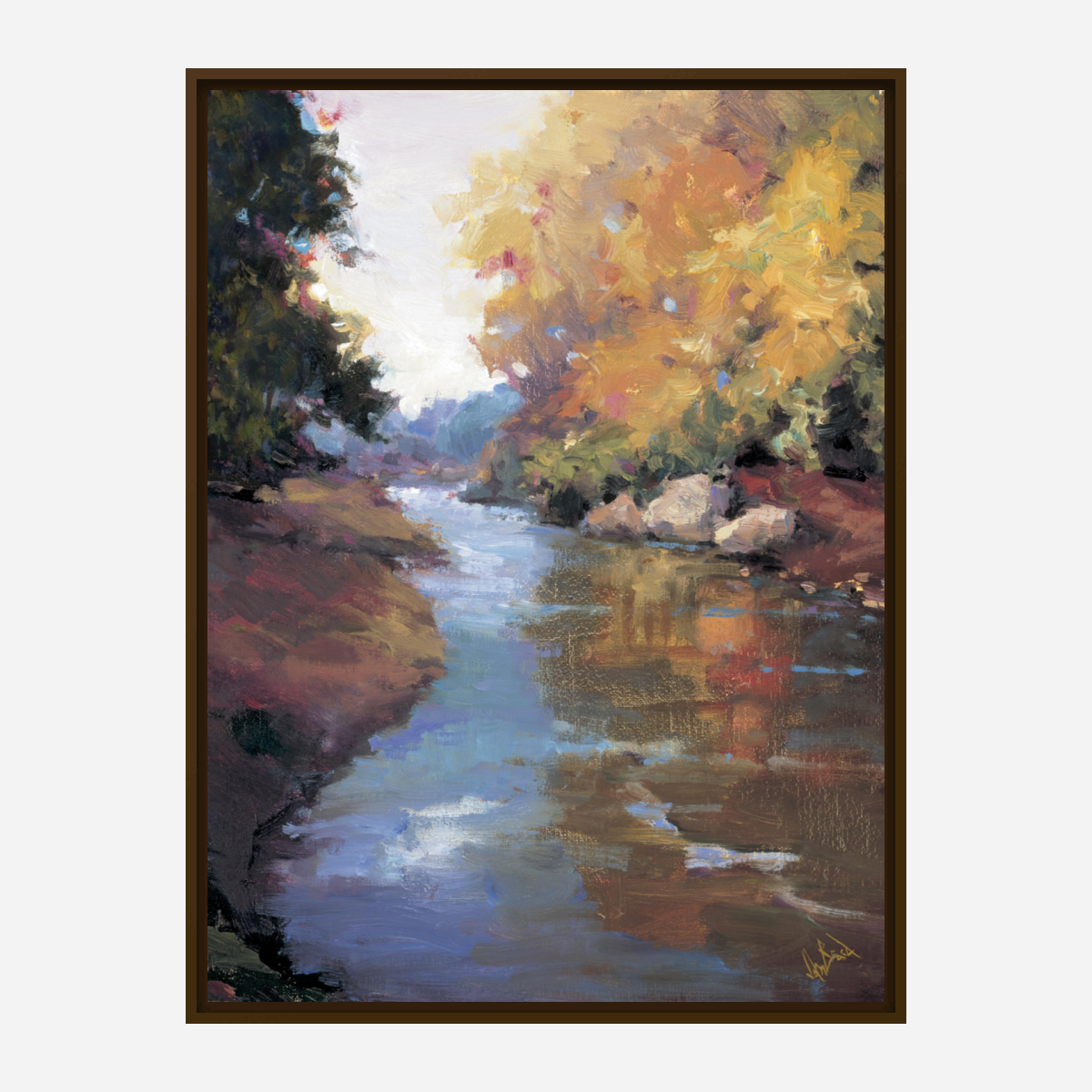 Mountain Stream Artist Enhanced Canvas Print