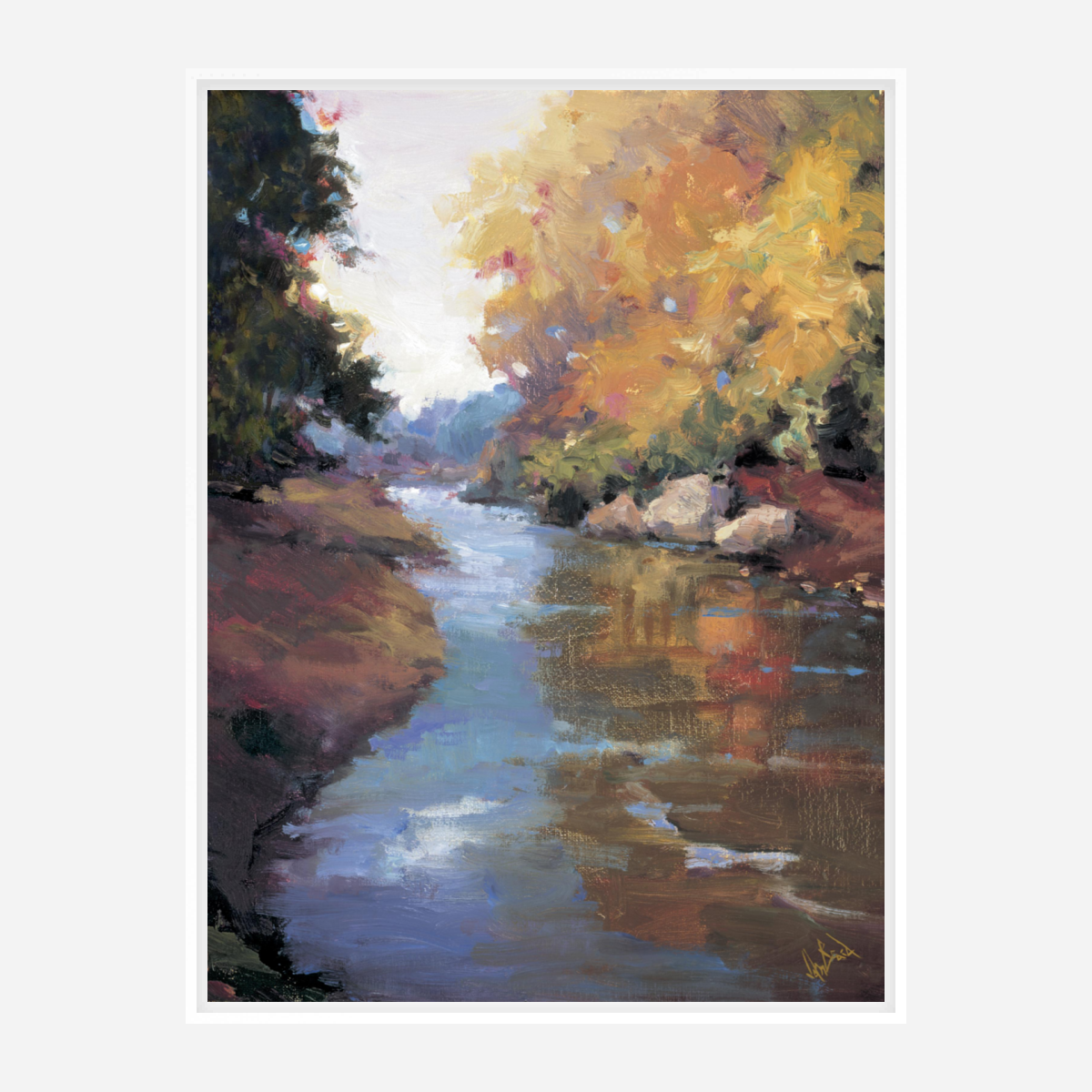 Mountain Stream Artist Enhanced Canvas Print