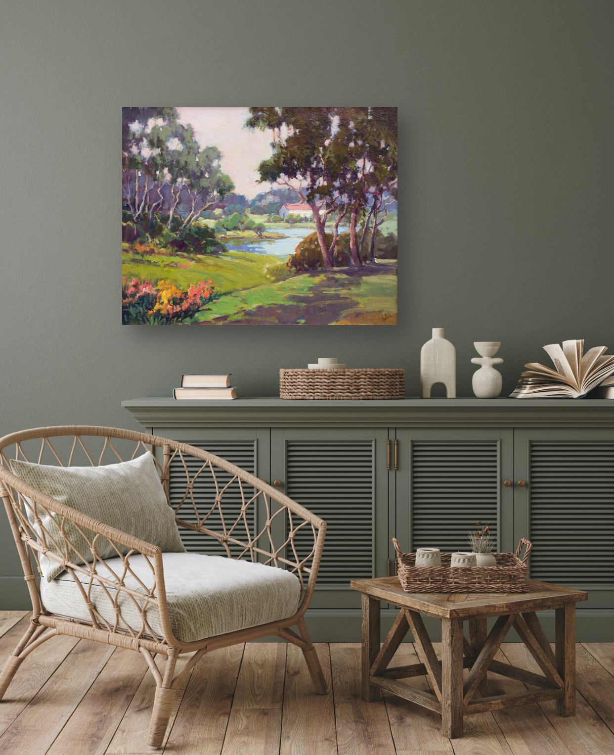 Nievre Cottage Artist Enhanced Canvas Print