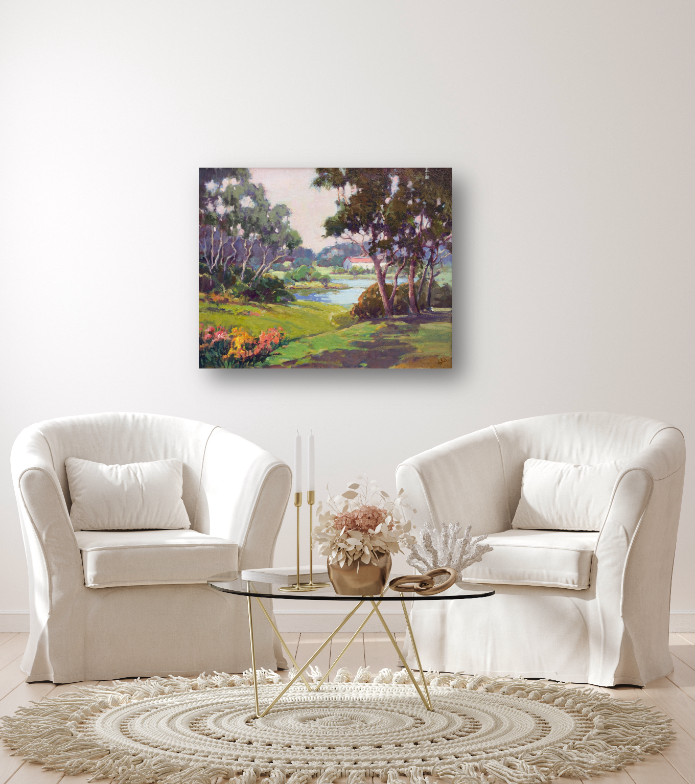 Nievre Cottage Artist Enhanced Canvas Print