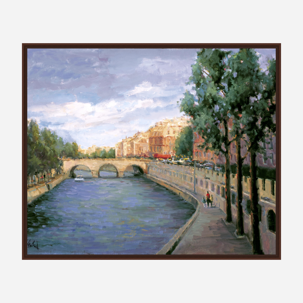 Paris Morning Artist Enhanced Canvas Print