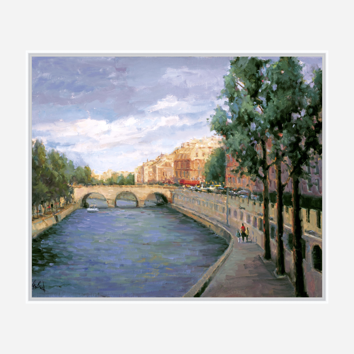 Paris Morning Artist Enhanced Canvas Print