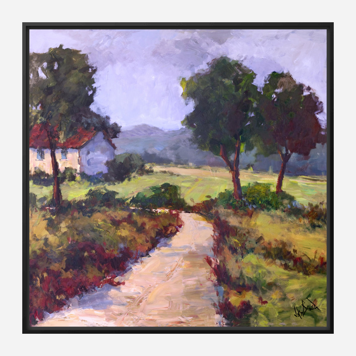 Path to Cottage Artist Canvas Enhanced Print