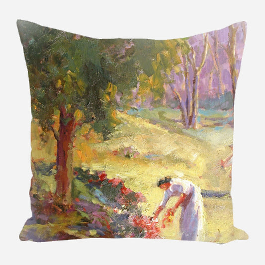 Picking Flowers Pillow