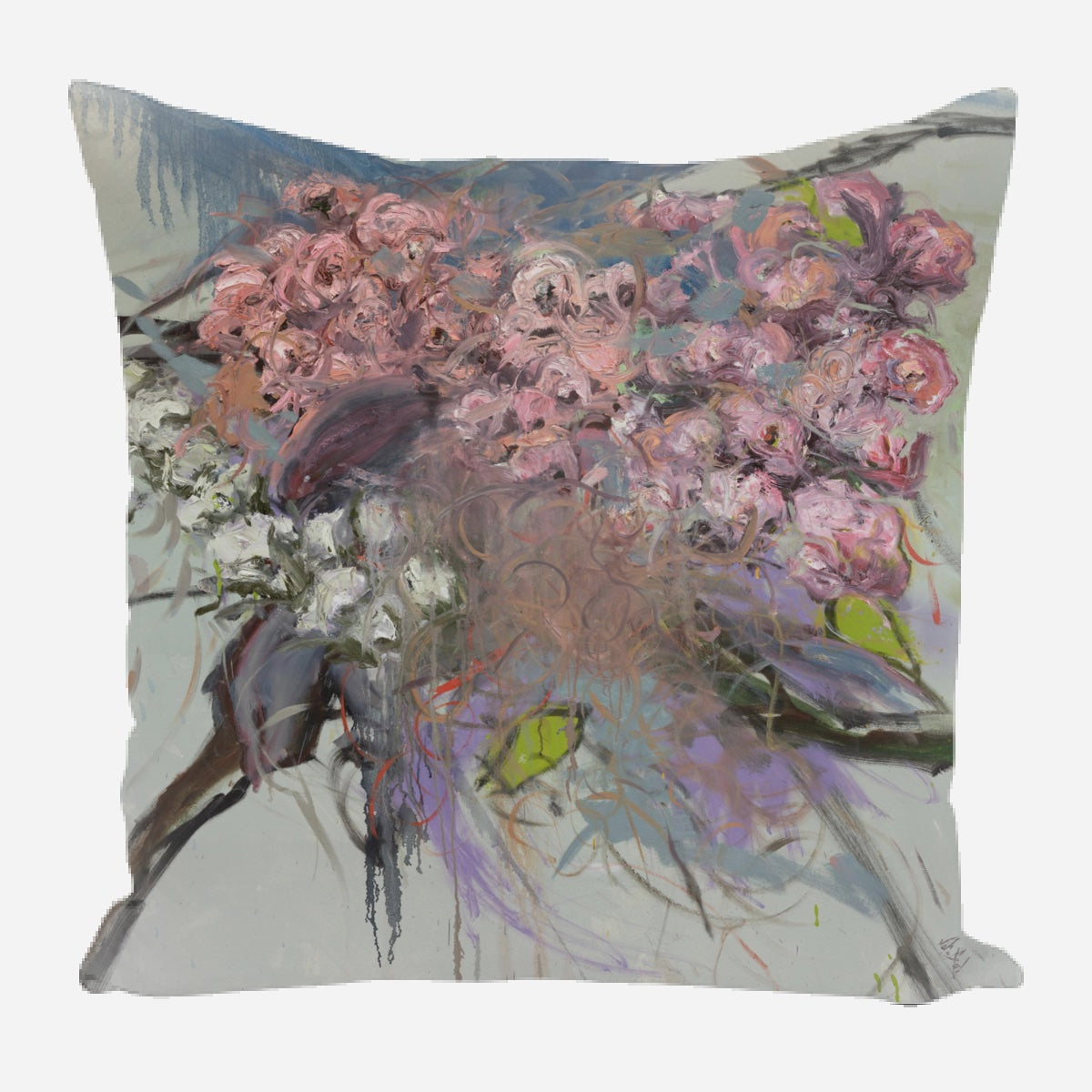 Pink Flower Pillow