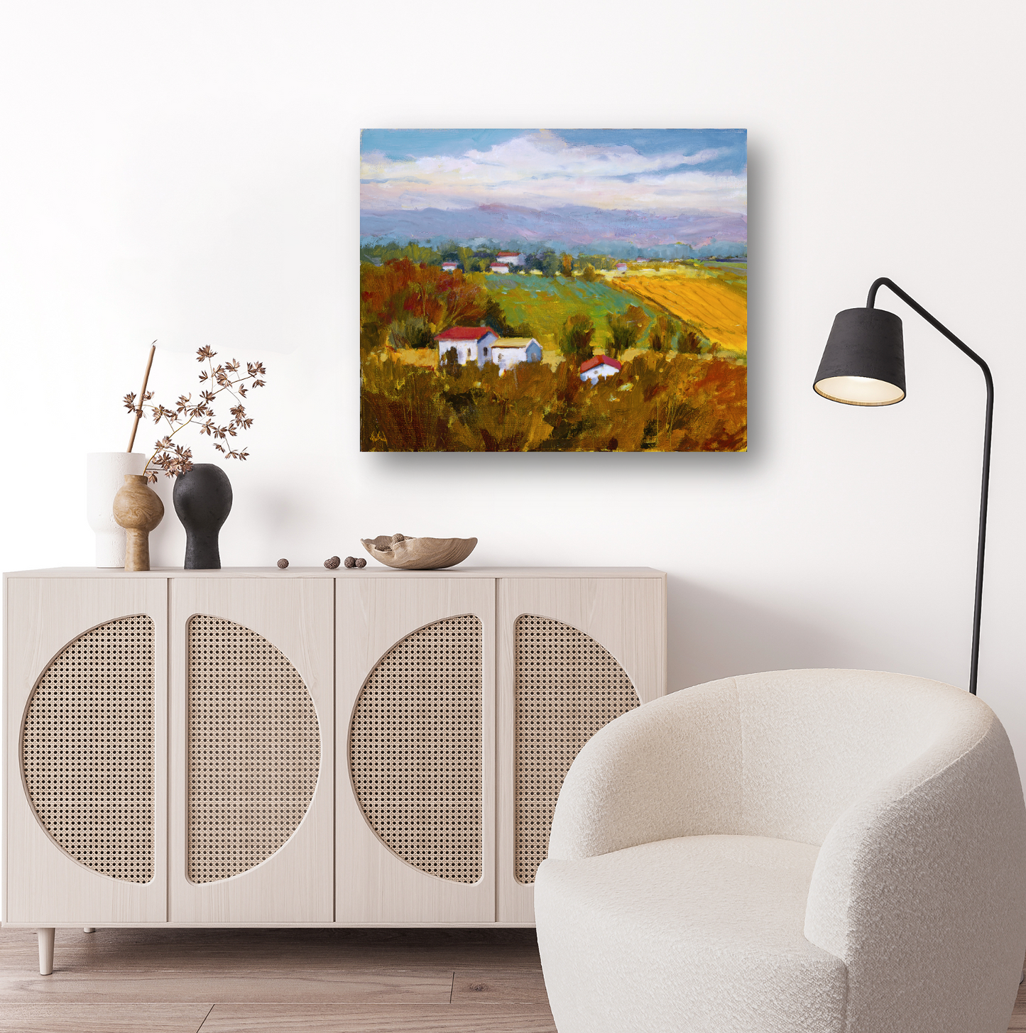 Plowed Field Artist Enhanced Canvas Print