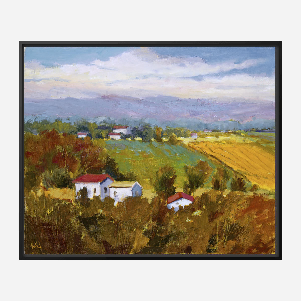 Plowed Field Artist Enhanced Canvas Print