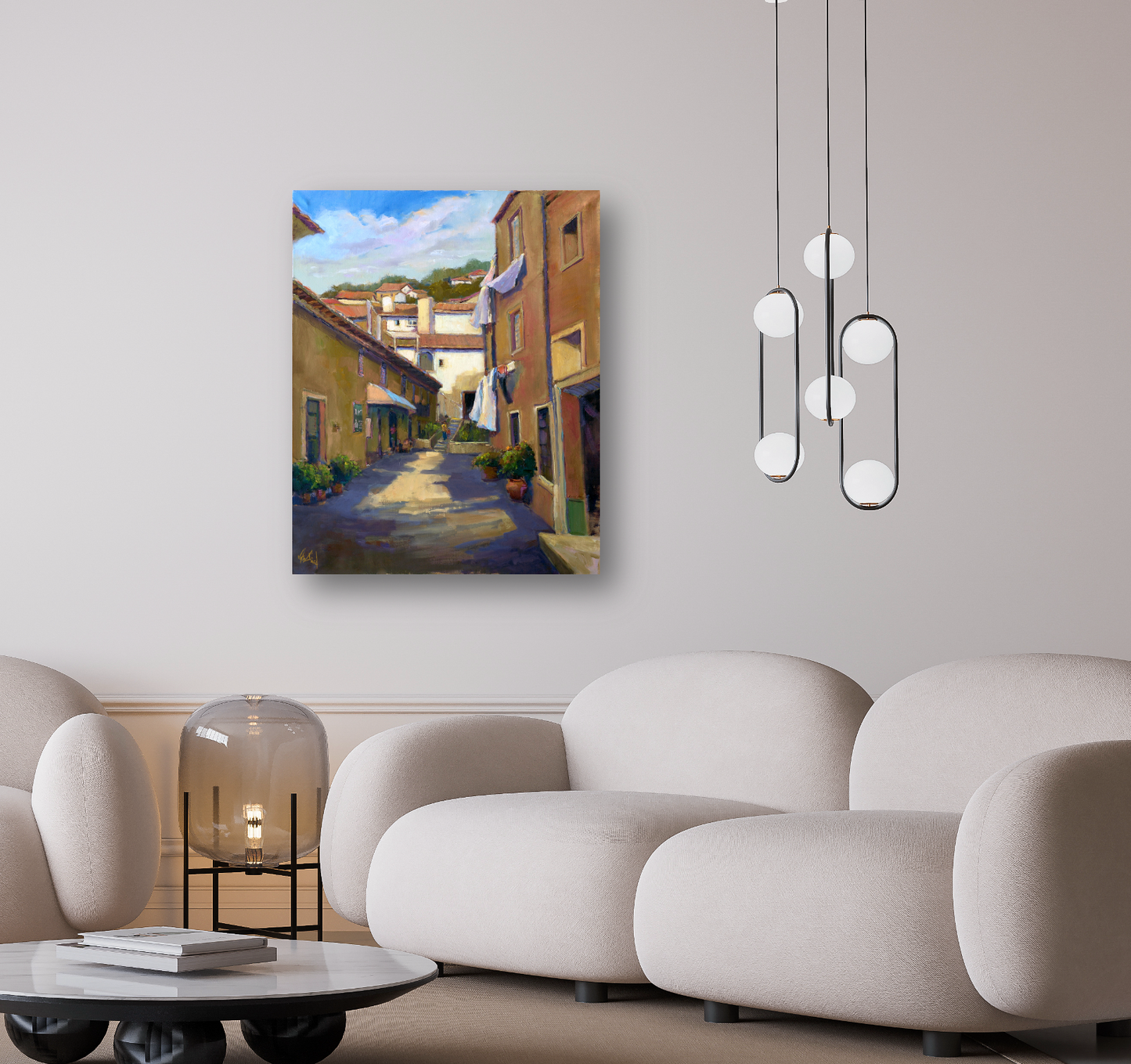 Portuguese Alley Artist Enhanced Canvas Print