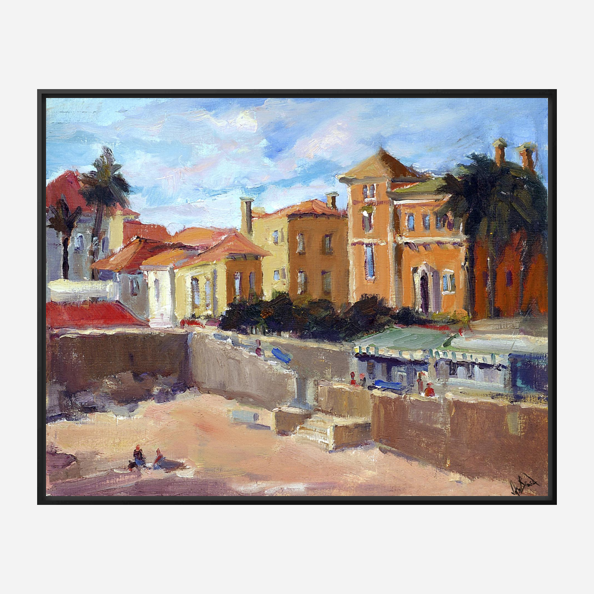 Portuguese Beach Artist Enhanced Canvas Print