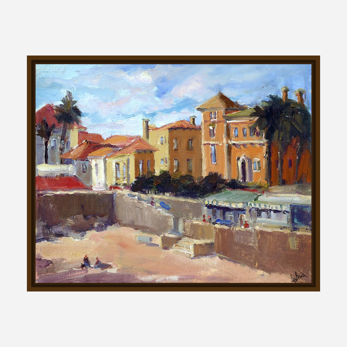 Portuguese Beach Artist Enhanced Canvas Print