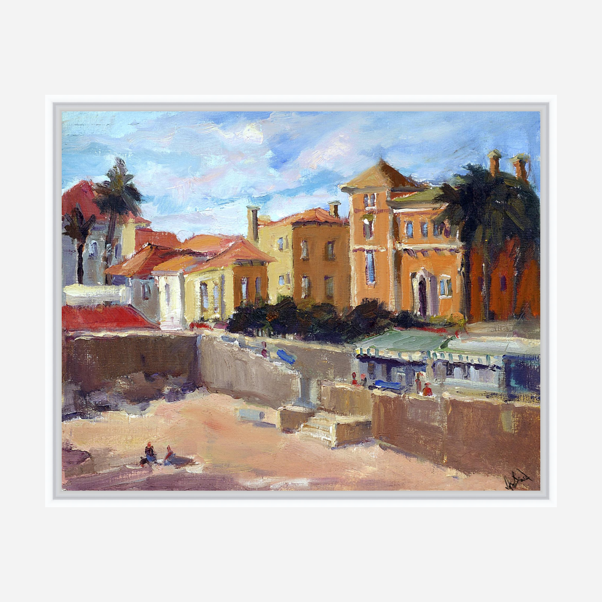 Portuguese Beach Artist Enhanced Canvas Print