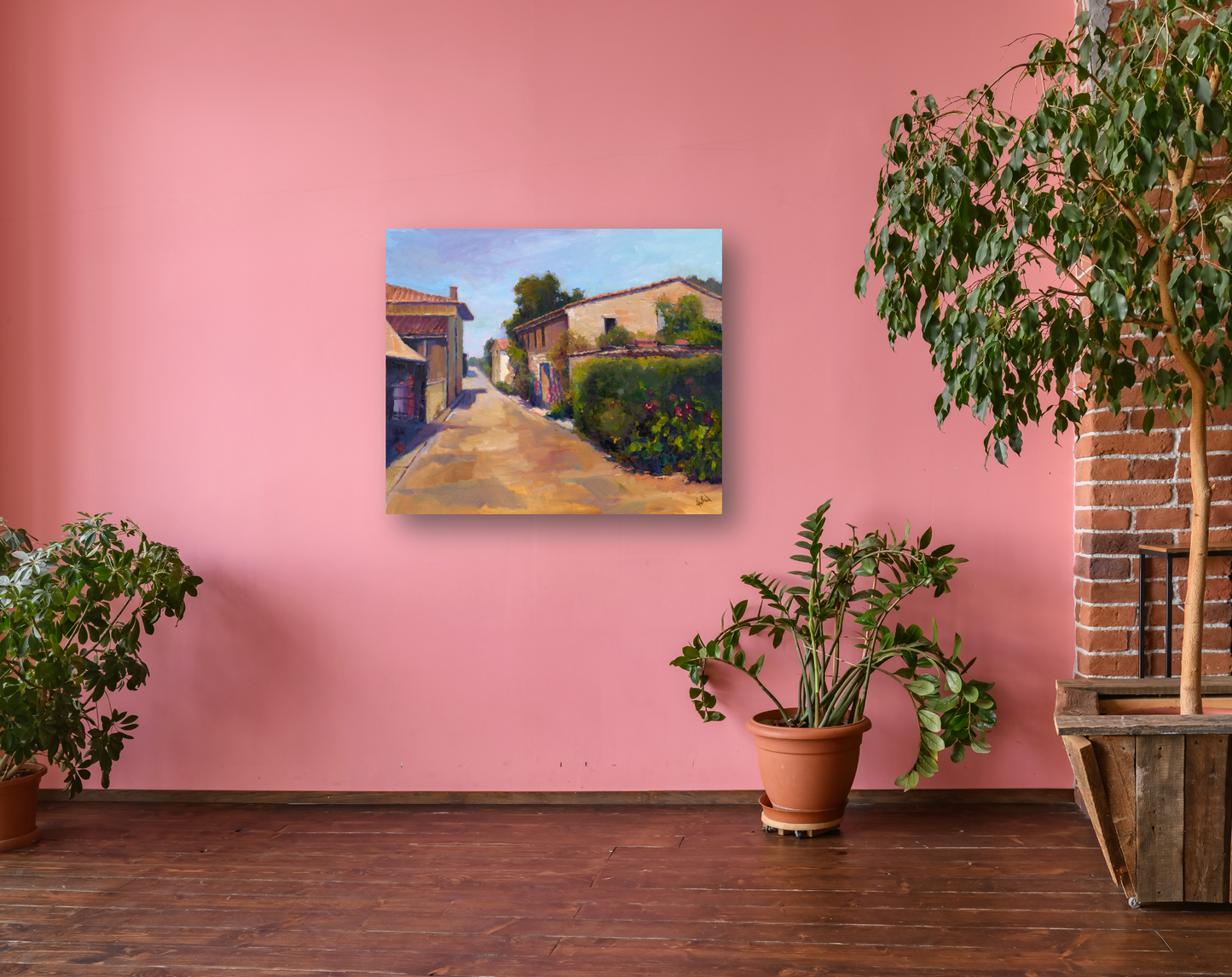 Portuguese Village Artist Enhanced Canvas Print