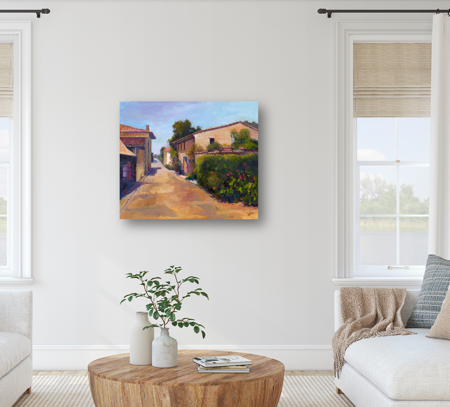 Portuguese Village Artist Enhanced Canvas Print