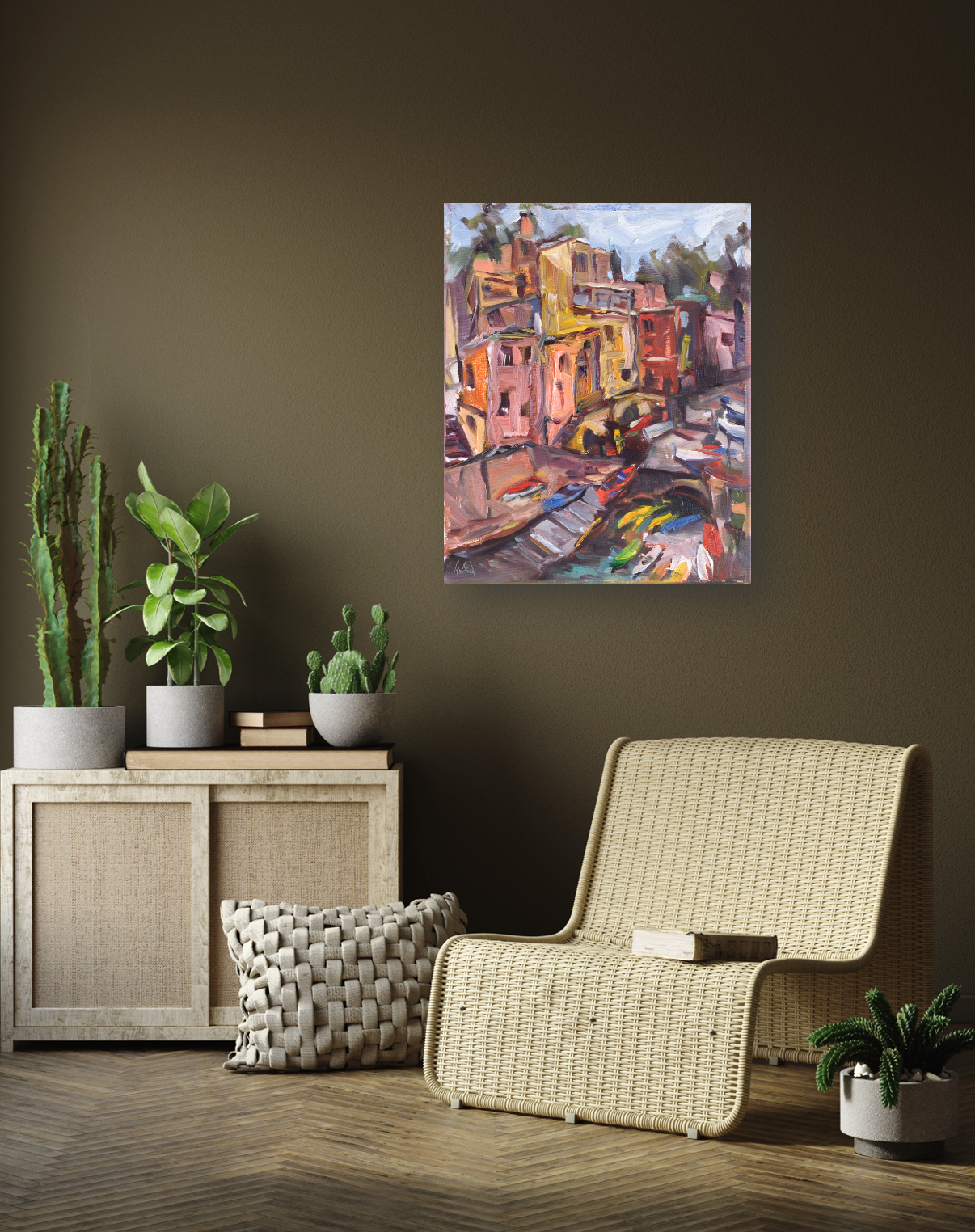 Positano Artist Enhanced Canvas Print