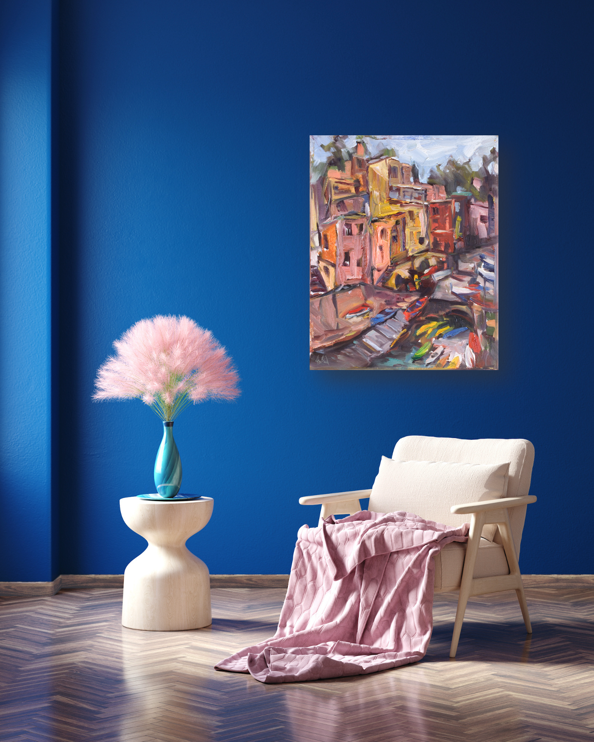 Positano Artist Enhanced Canvas Print