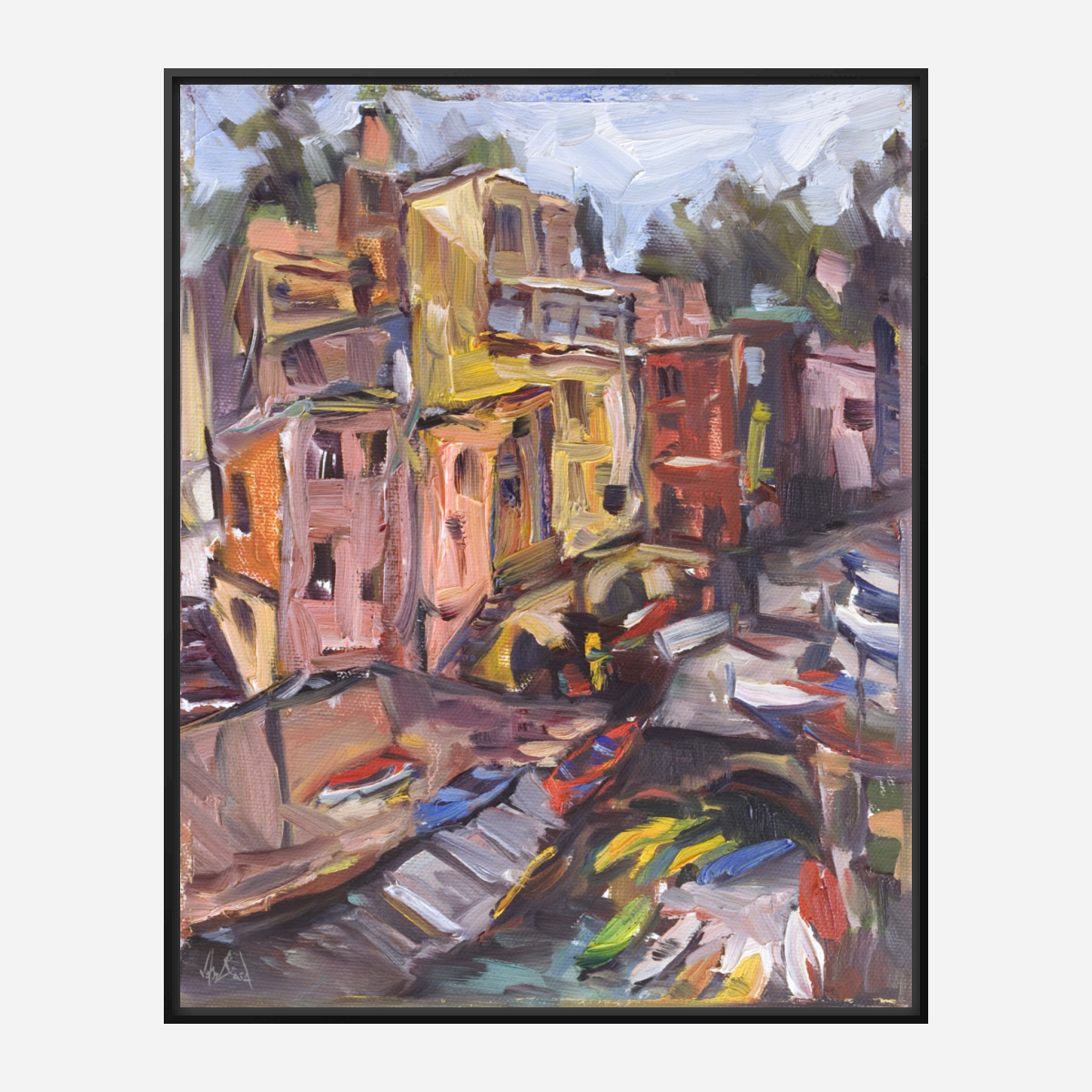 Positano Artist Enhanced Canvas Print