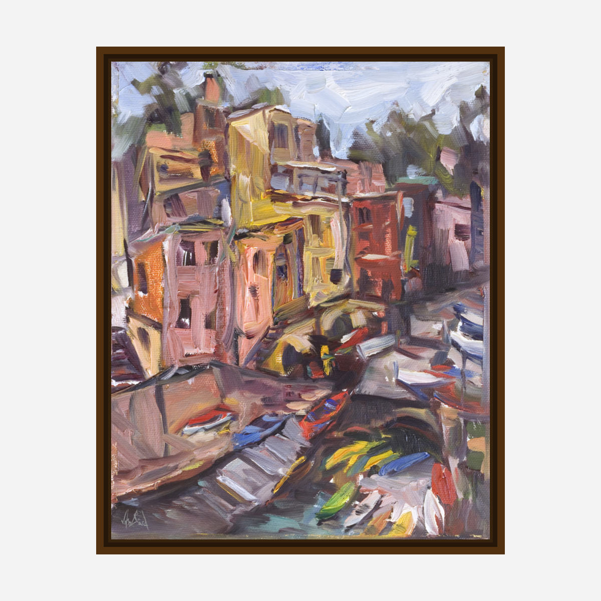 Positano Artist Enhanced Canvas Print