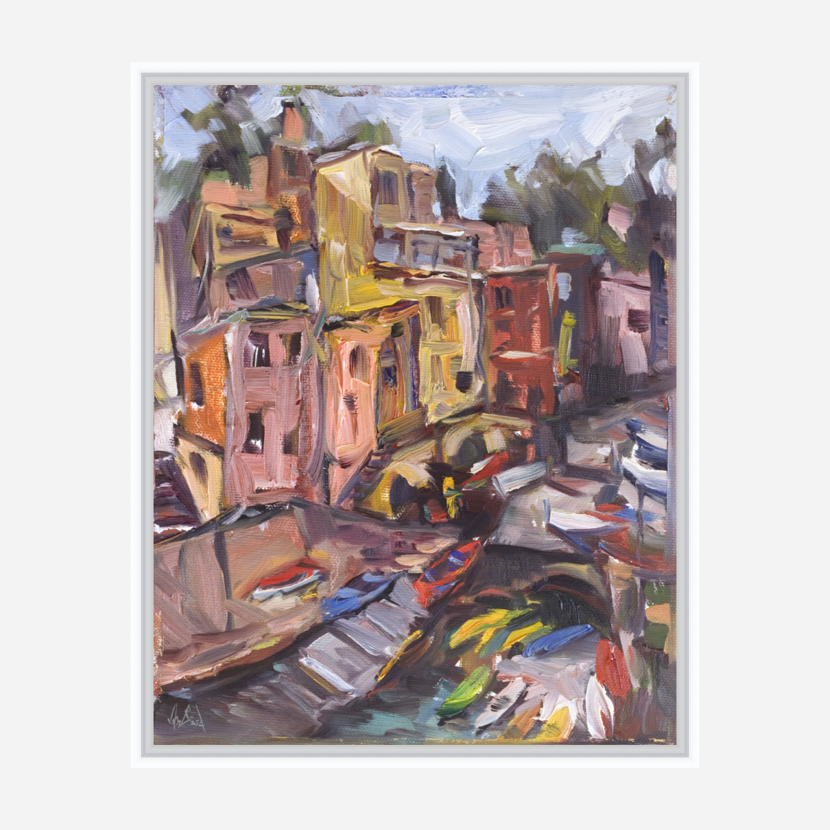 Positano Artist Enhanced Canvas Print