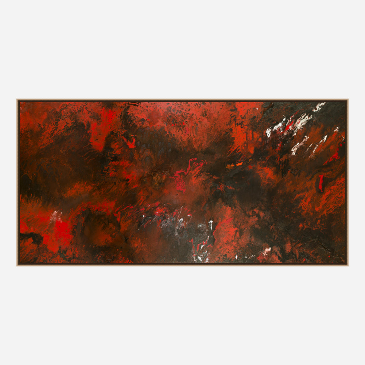 Red and Black Abstract Artist Enhanced Canvas Print