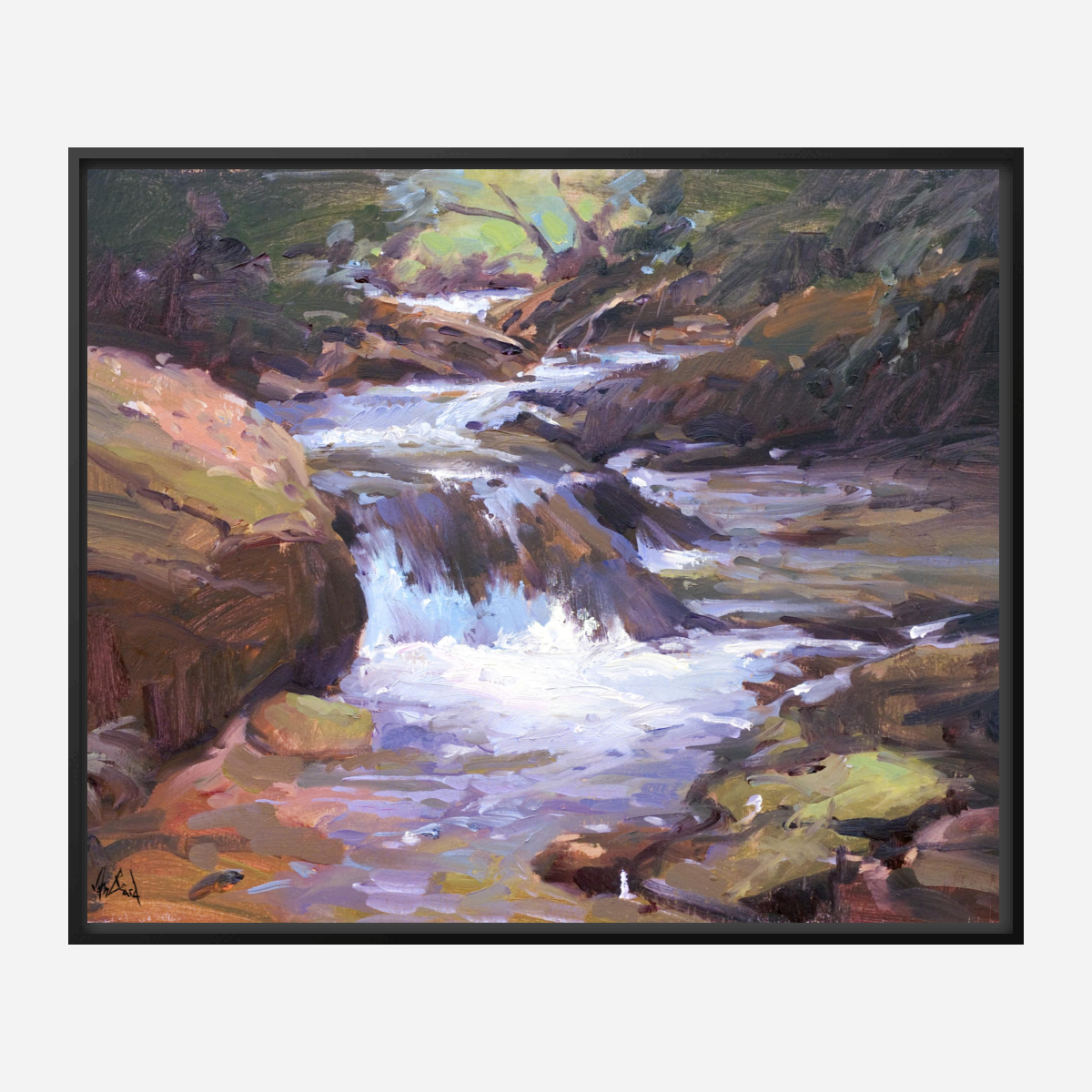 River Rapid Artist Enhanced Canvas Print