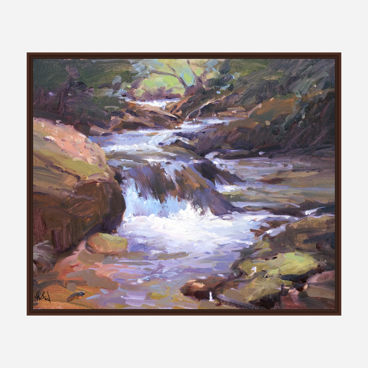 River Rapid Artist Enhanced Canvas Print