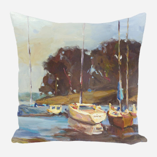 Sailboats in the Cove Pillow