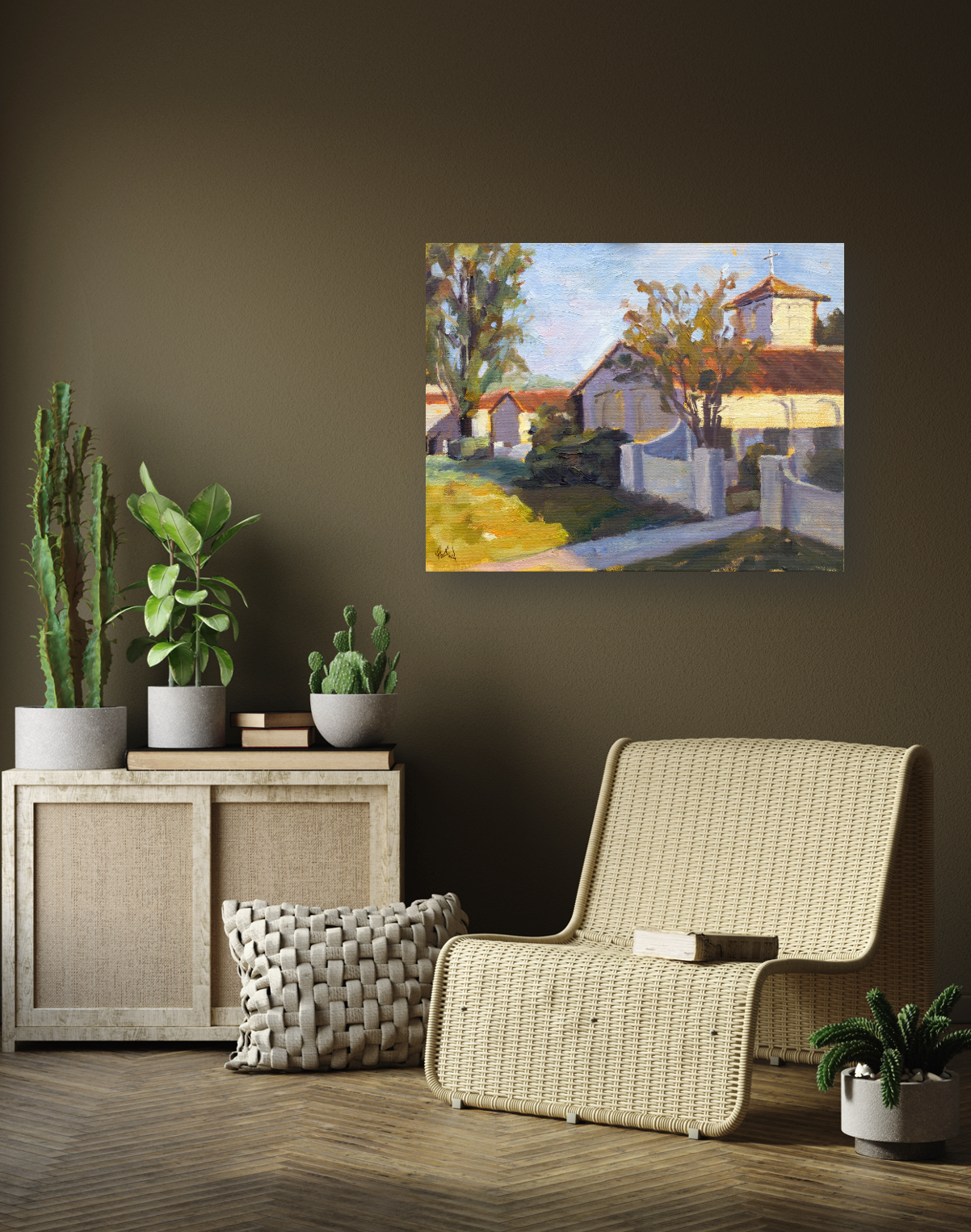 San Jose Villa Enhanced Canvas Print