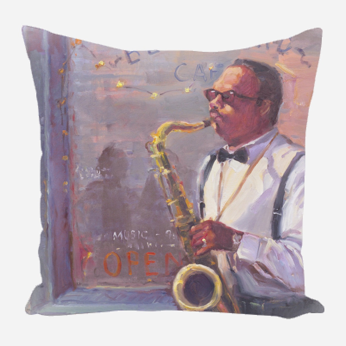 Sax Player Pillow