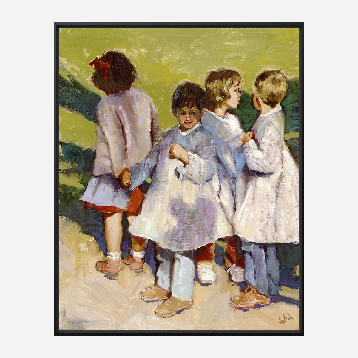 Schoolyard Artist Enhanced Canvas Print