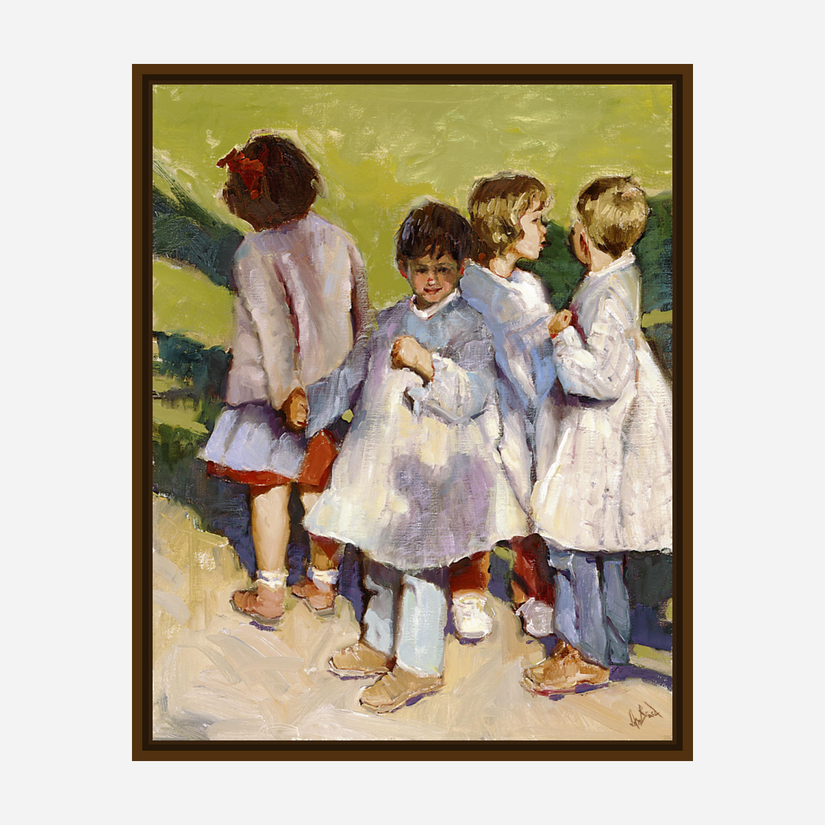 Schoolyard Artist Enhanced Canvas Print