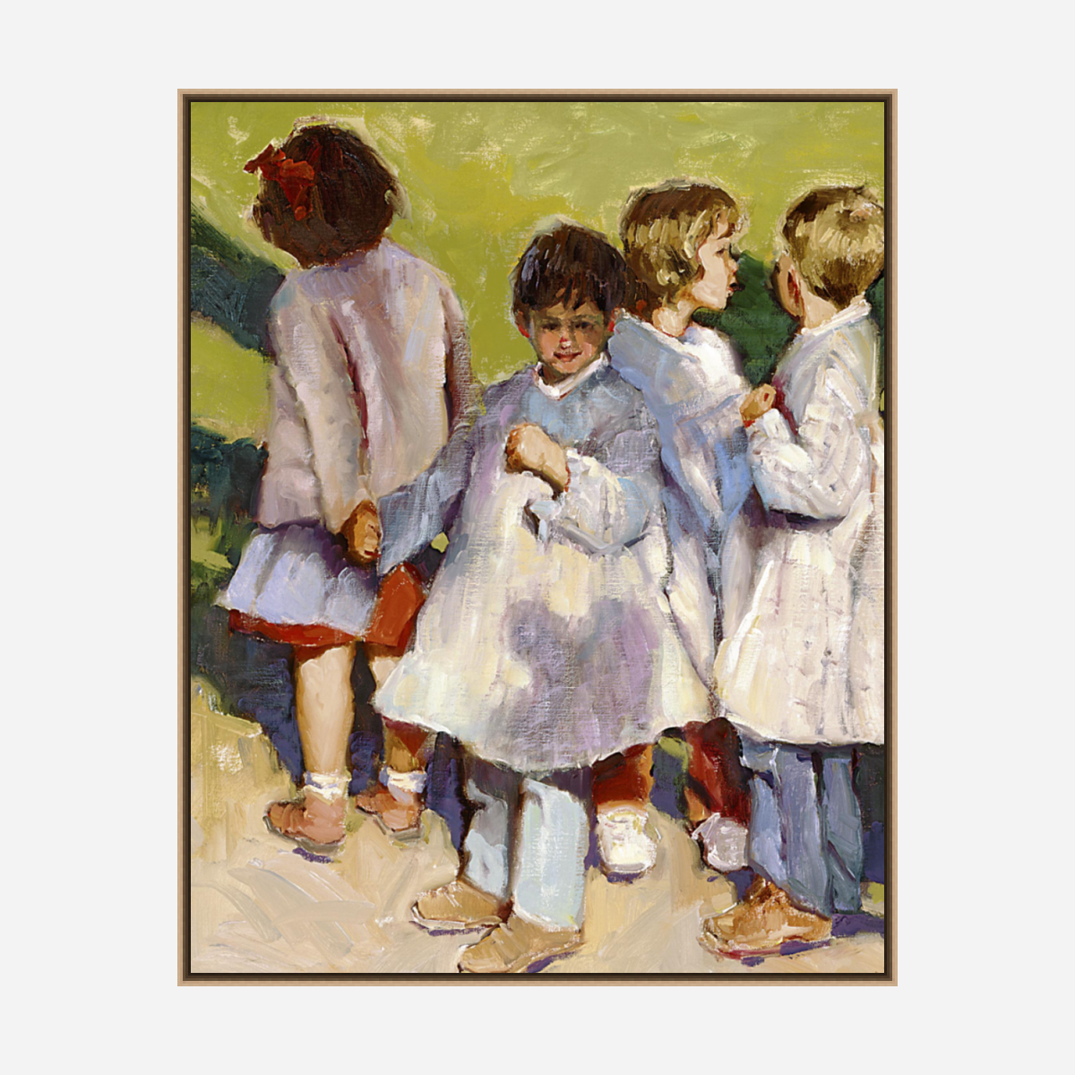 Schoolyard Artist Enhanced Canvas Print