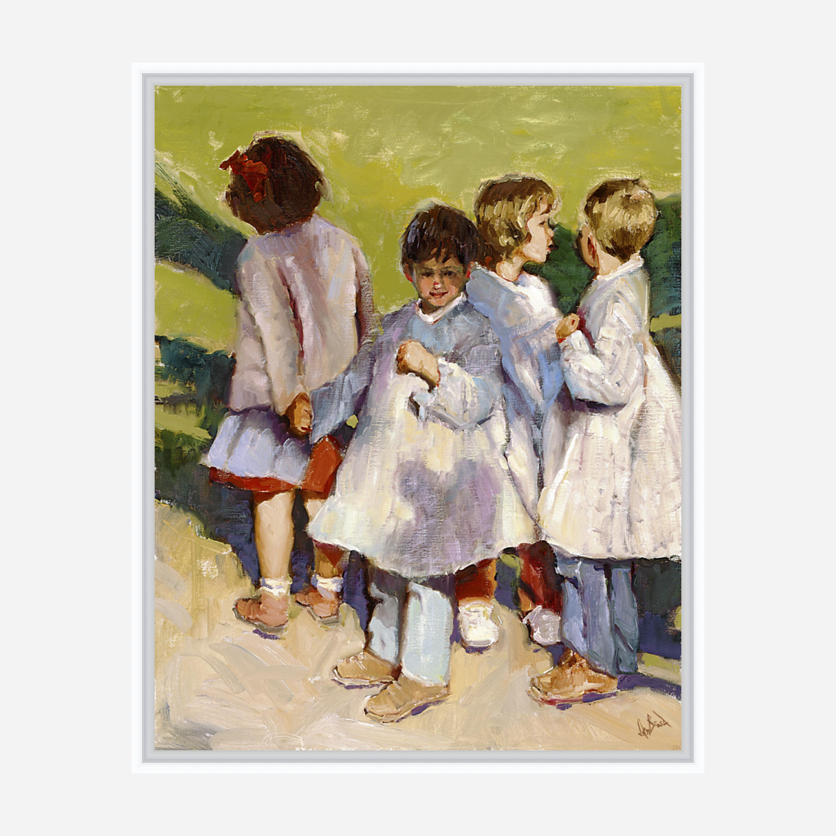 Schoolyard Artist Enhanced Canvas Print