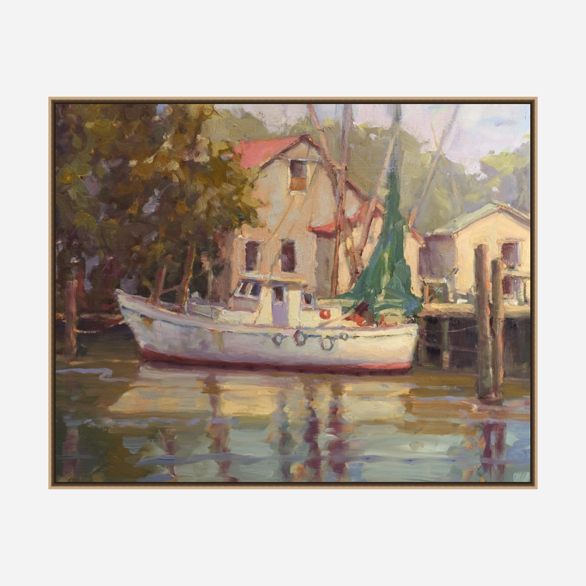 Shrimp Boat Artist Enhanced Canvas Print