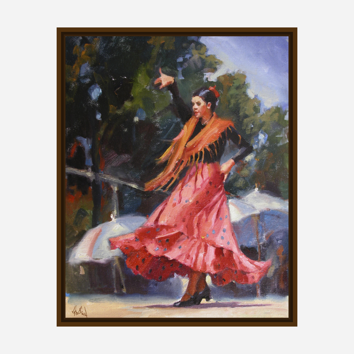 Spanish Dancer Artist Enhanced Canvas Print