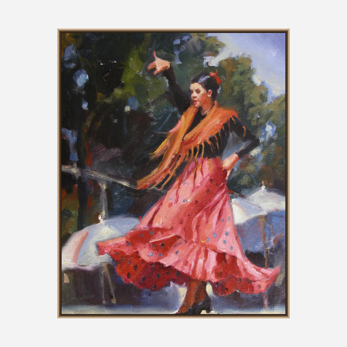 Spanish Dancer Artist Enhanced Canvas Print