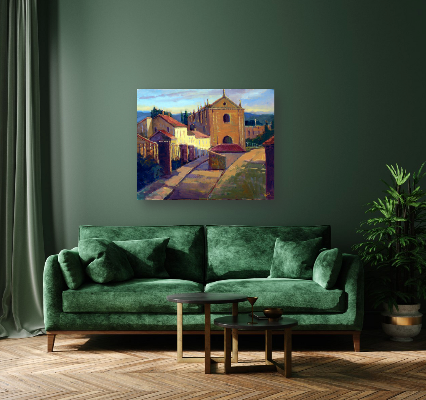 Strolling through Portugal Artist Enhanced Canvas Print