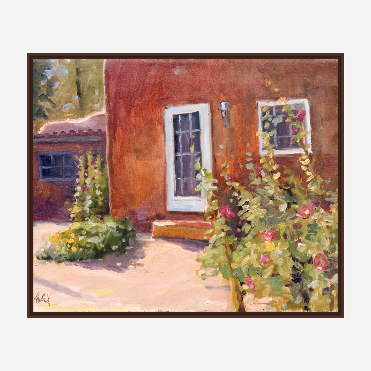 Sun Drenched Adobe Artist Enhanced Canvas Print