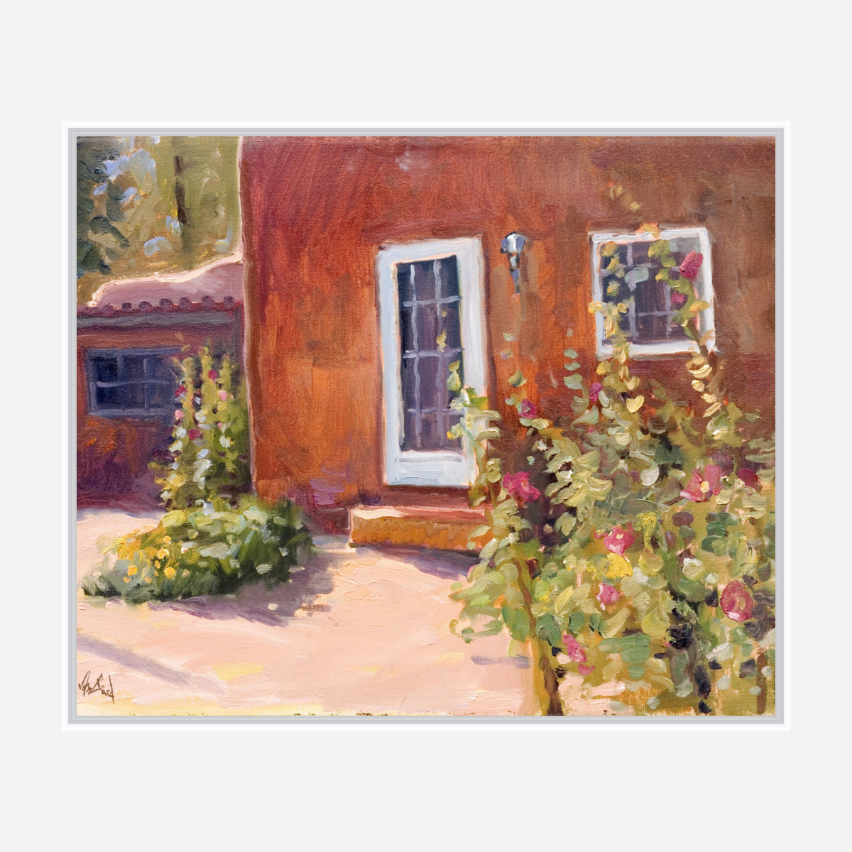 Sun Drenched Adobe Artist Enhanced Canvas Print