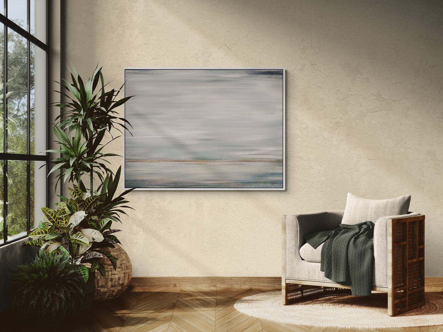 Golden Shore Artist Enhanced Canvas Print