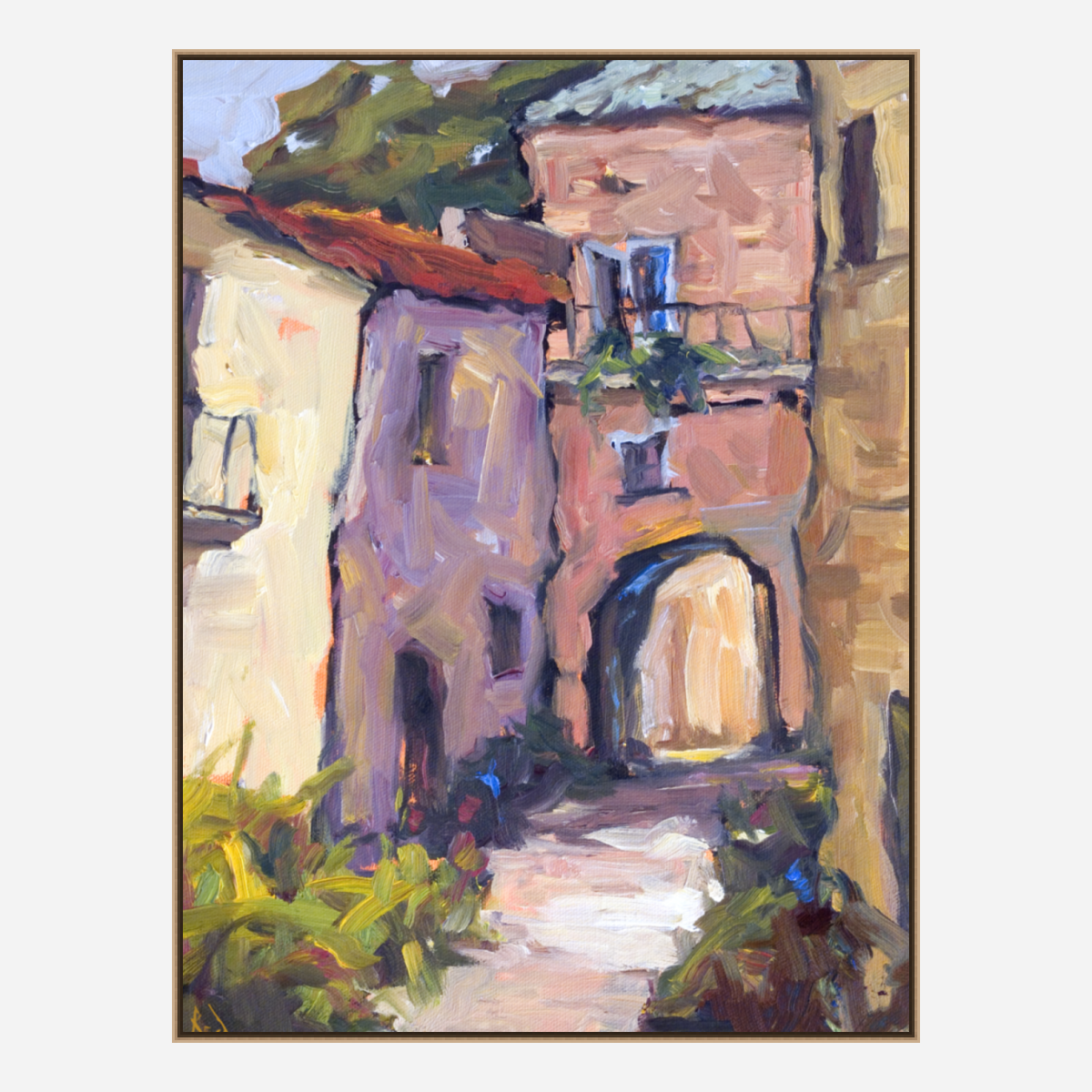 Sunlit Archway Artist Enhanced Canvas Print