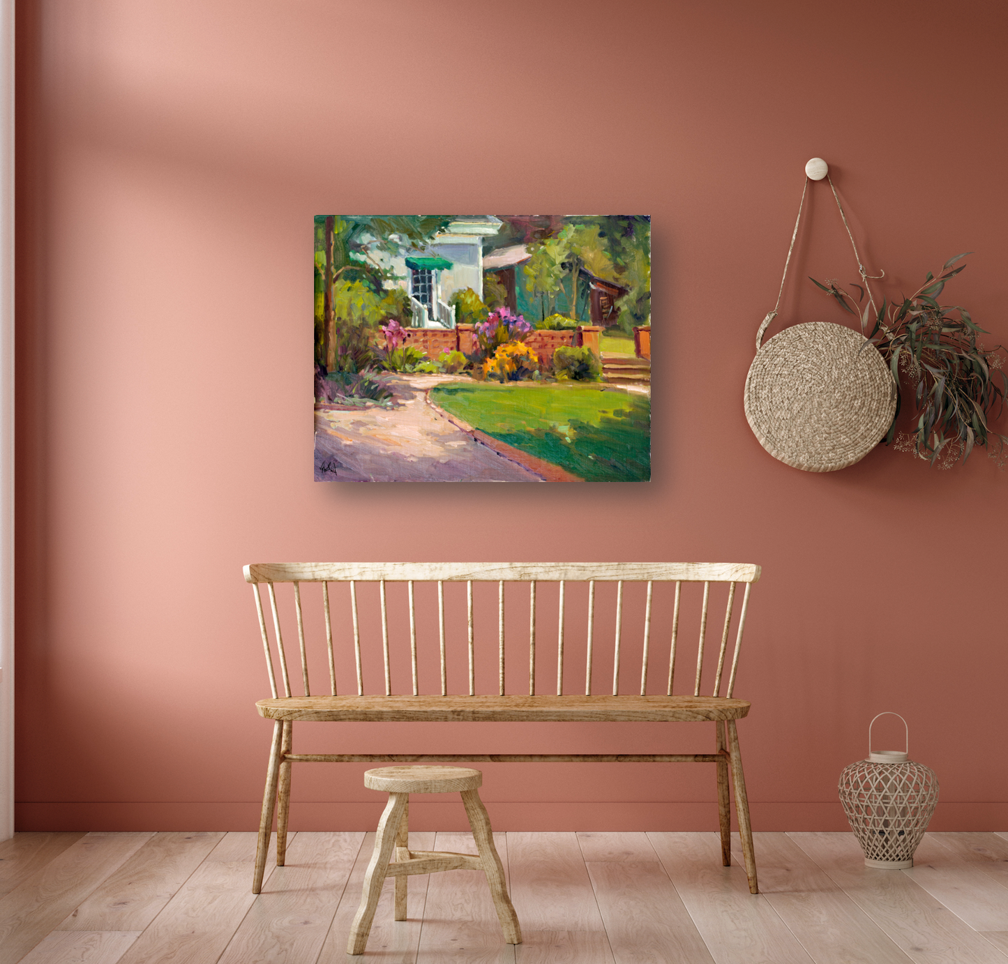 Sunlit Drive Artist Enhanced Canvas Print