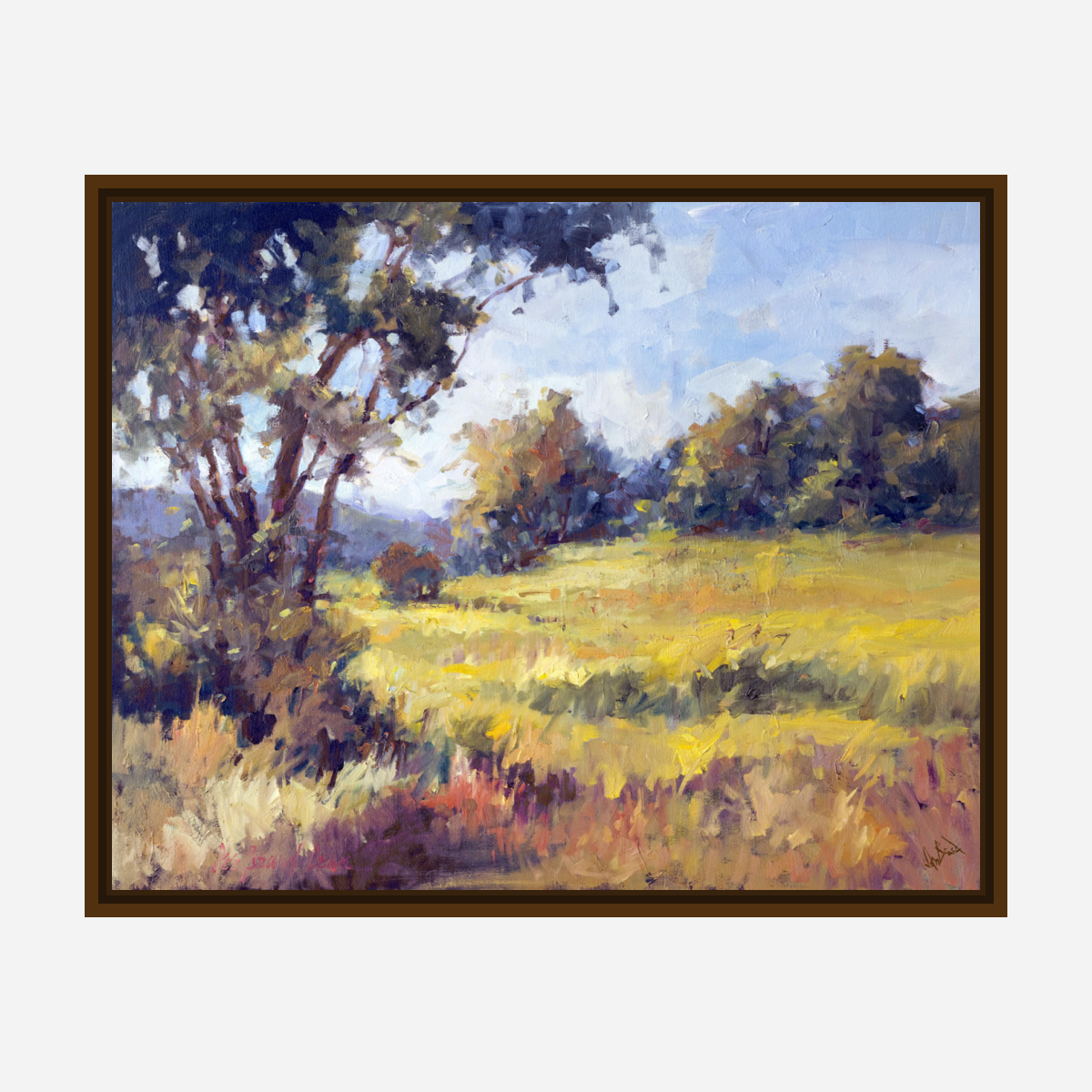 Sunlit Meadow Artist Enhanced Canvas Print