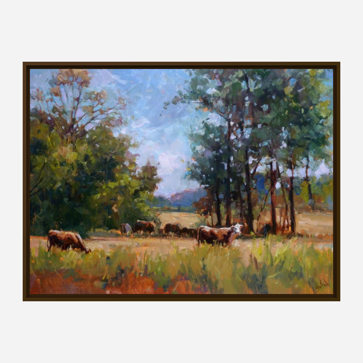 Sunny Pastures Artist Enhanced Canvas Print